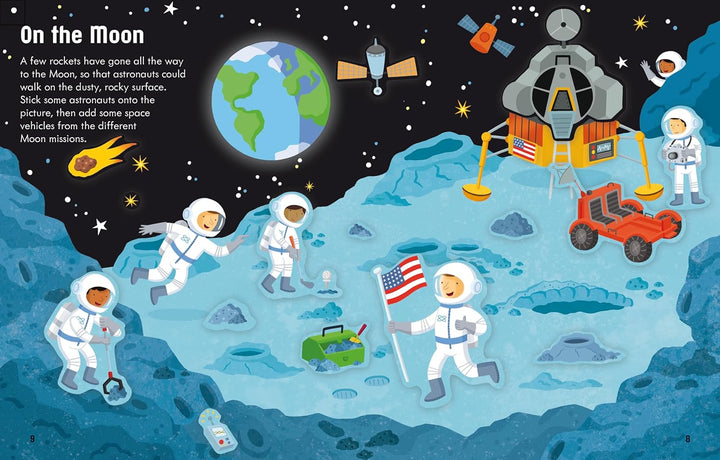 Libro Didáctico Stickers Descubre El Espacio Para Niños