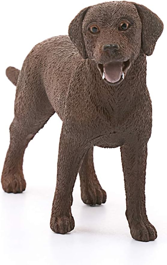 Figura Perro Labrador Retriever Pintado A Mano