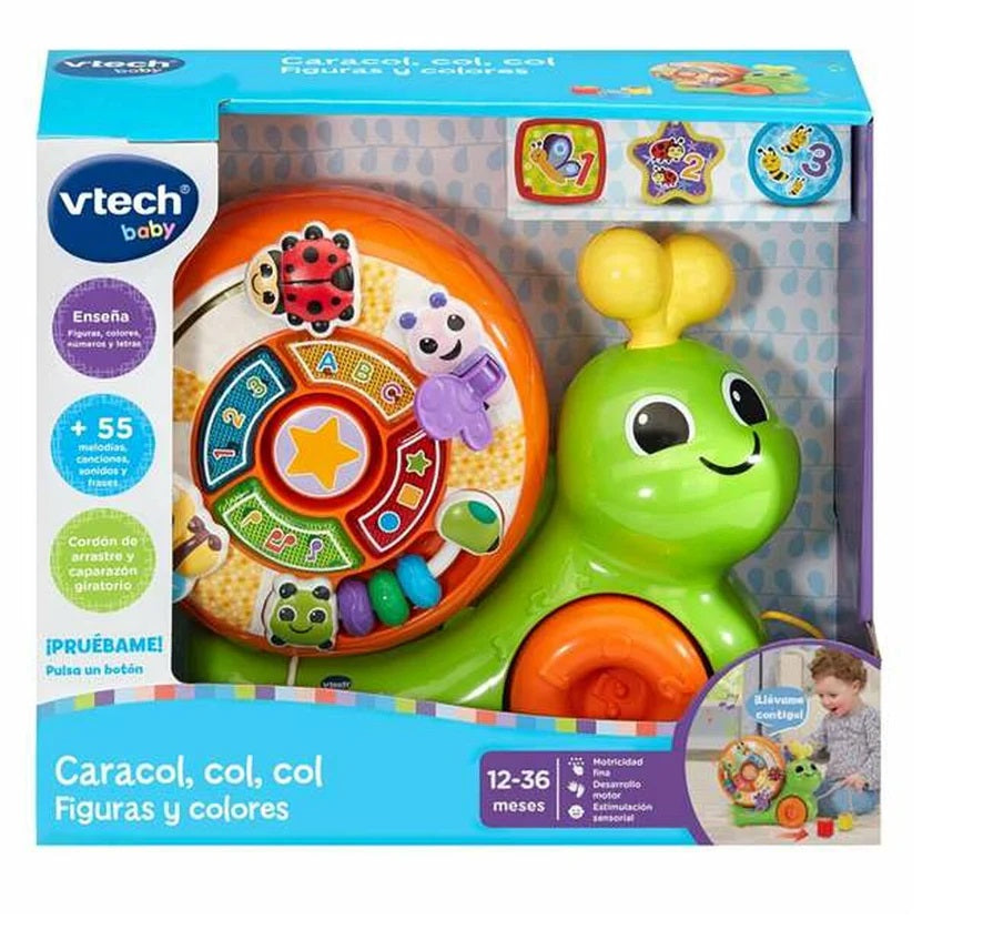 Juguete Caracol Con Figuras Y Colores Niños