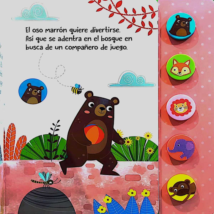 Libro Infantil Sonidos oso Hace Amigos Niños