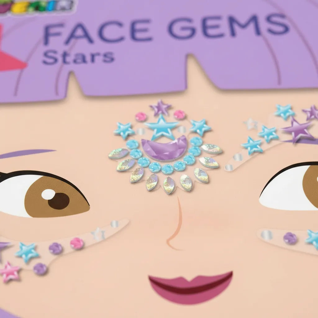 Set De Arte y Manualidades Gemas Para El Rostro Estrellas