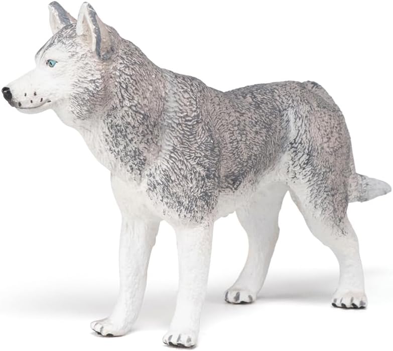 Figura Coleccionable Perro Husky Pintada A Mano papo