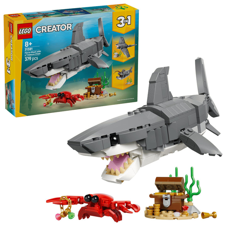 Juego De Construcción Tiburón 3 En 1 379 Piezas Lego Original