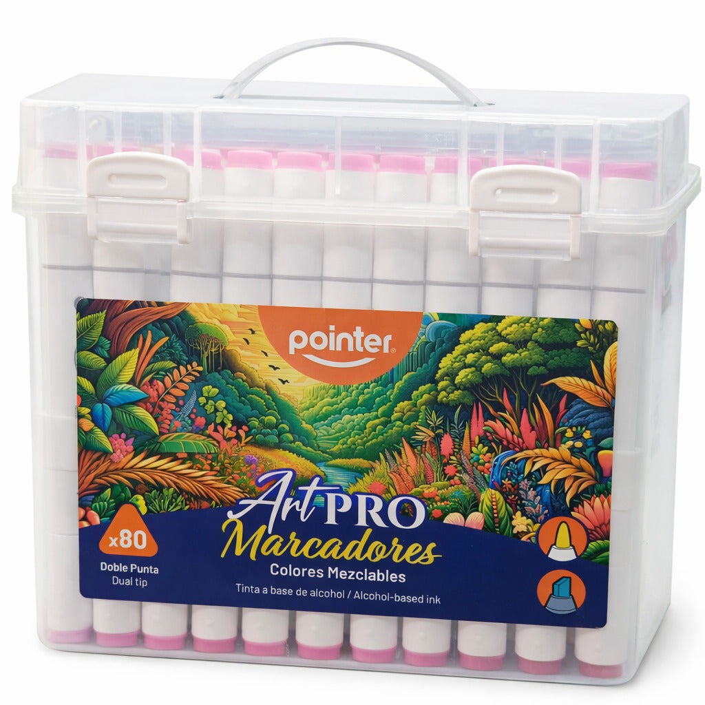 Marcadores Artpro 80 Colores Doble Punta Para Niños