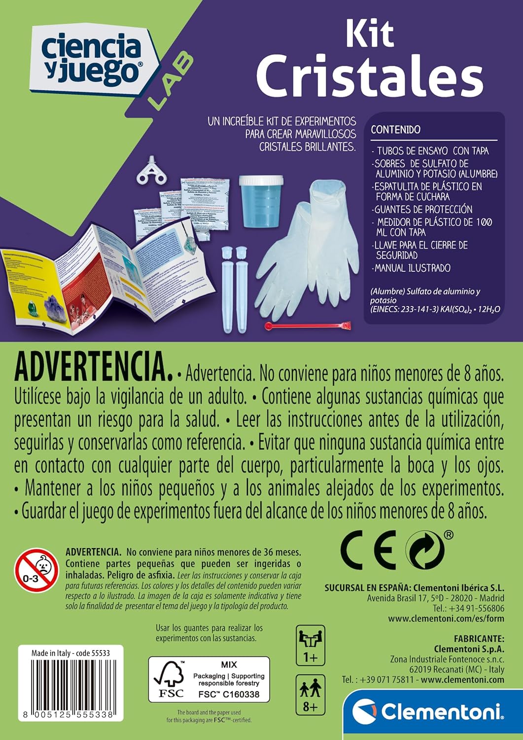 Juego Laboratorio Crea Cristales Para Niños
