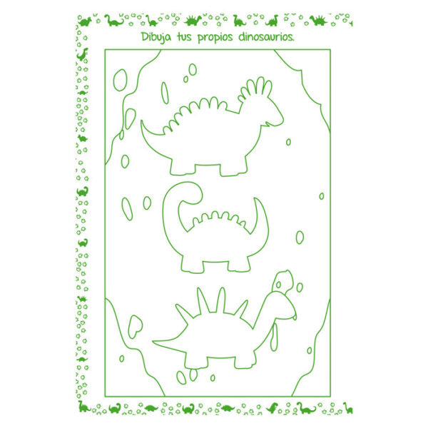 Libro Actividades Para Colorear De Dino Para Niños