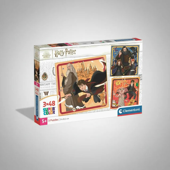 Rompecabezas 3 X 48 Piezas Harry Potter Clementon Para Niños