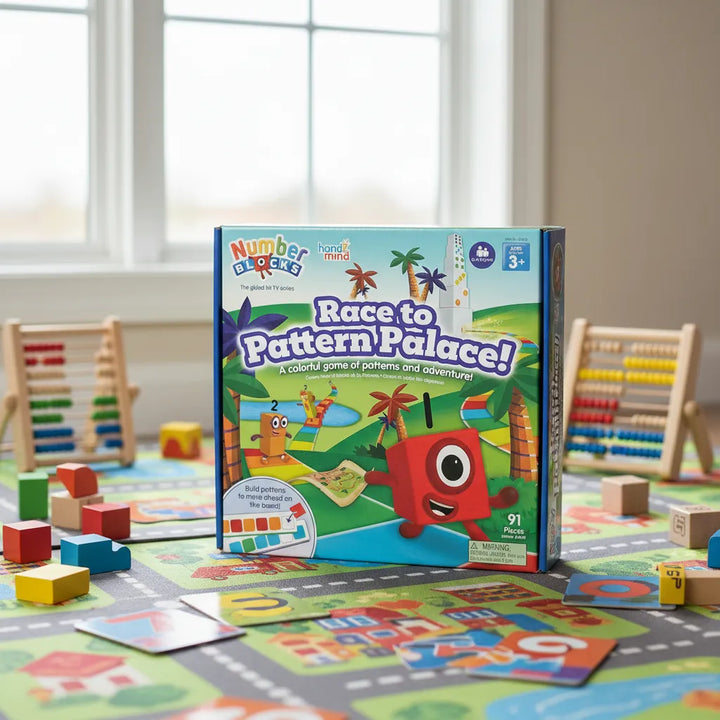Juego De Mesa Carrera De Bloques Numérico Para Niños