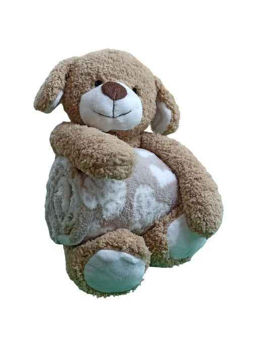 Juguete Peluche Oso Con Manta Tierno  Para Niños
