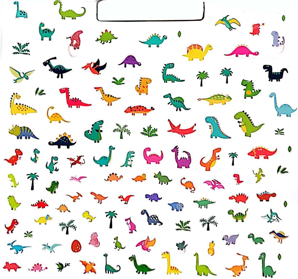 Libro Infantil Para Colorear Dinosaurios 100 Pegatinas