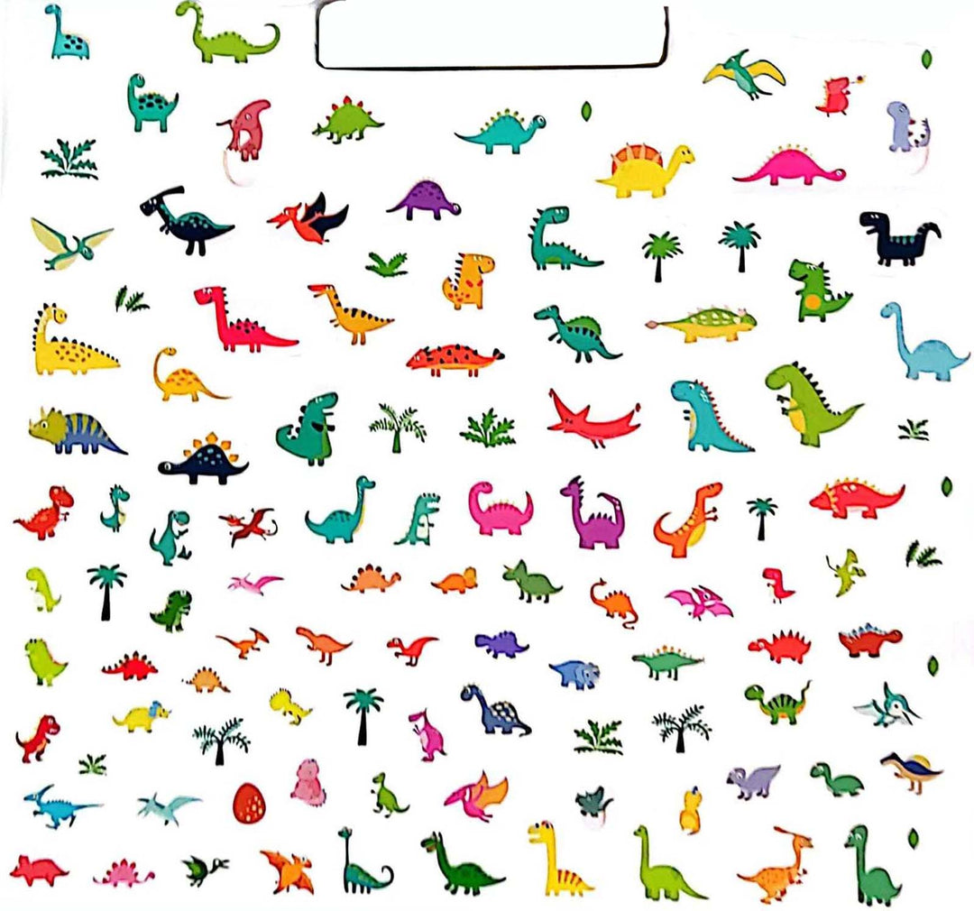 Libro Infantil Para Colorear Dinosaurios 100 Pegatinas