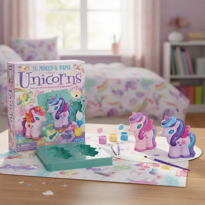 Kit Creativo Moldea Y Pinta Unicornios 3d Para Niñas