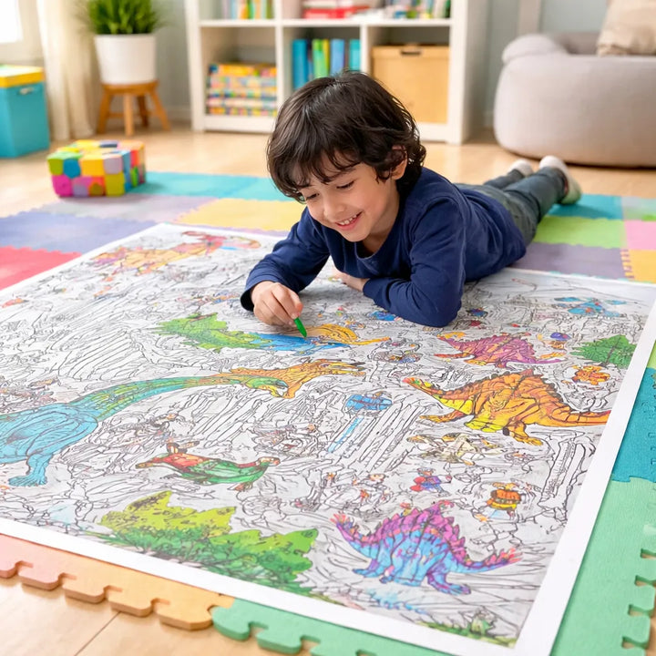 Poster Gigante Para Colorear Un Dia En El Museo