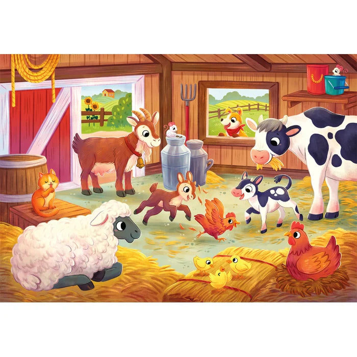 Rompecabezas 2 X 20 Piezas La Familia De La Granja Niños
