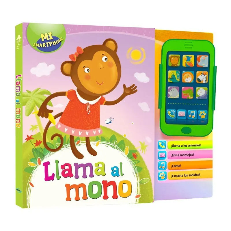 Libro Infantil Interactivo Llama A mono Para Niños