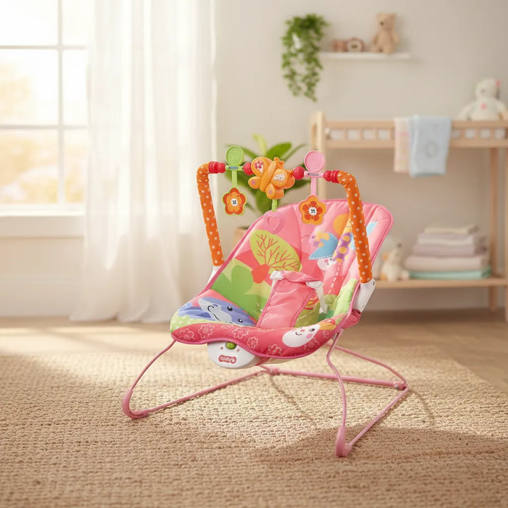 Silla Nido Rosada Con Vibración  Para Bebe