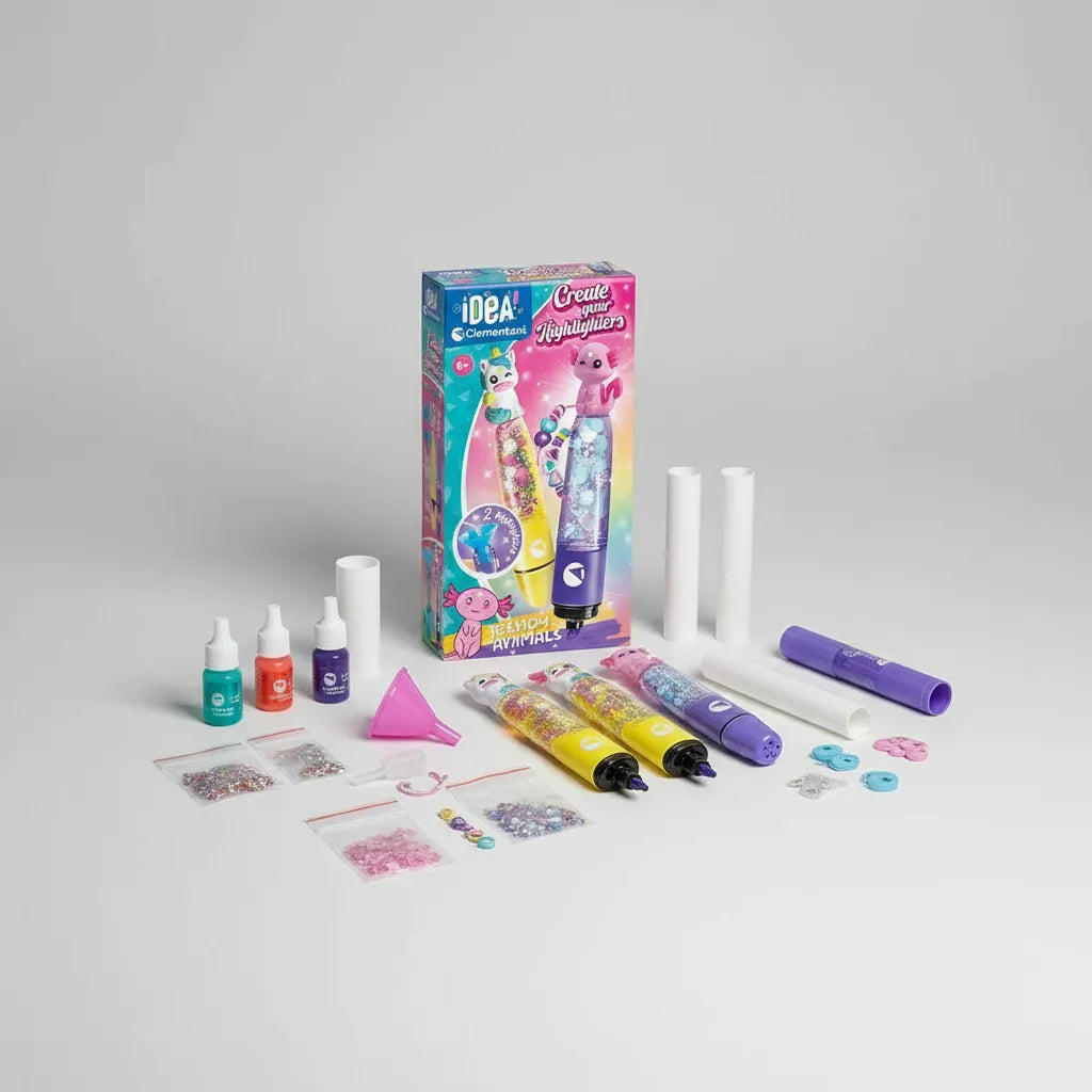 Juego Kit Crea Resaltadores Animales Fantásticos Para Niños