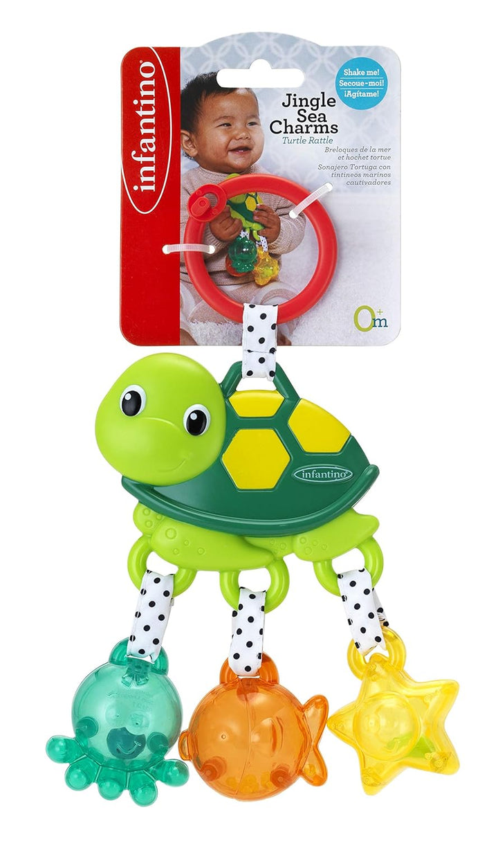 Sonajero Tortuga Bebés Con Colgantes Marinos