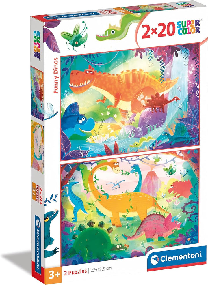 Rompecabezas 40 Piezas 2 En 1 Dinosaurios Niños