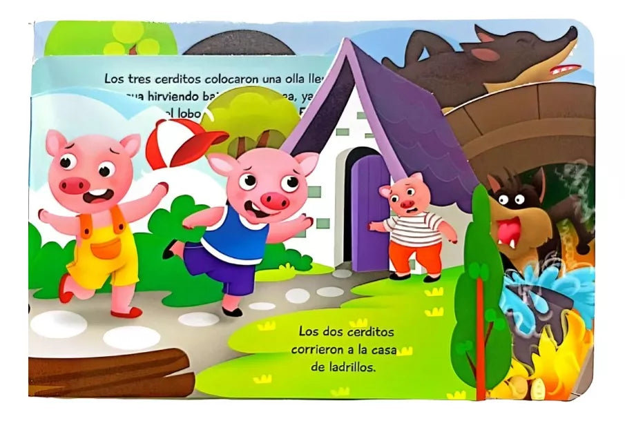 Libro Infantil los Tres Cerditos alto relieve para Niños