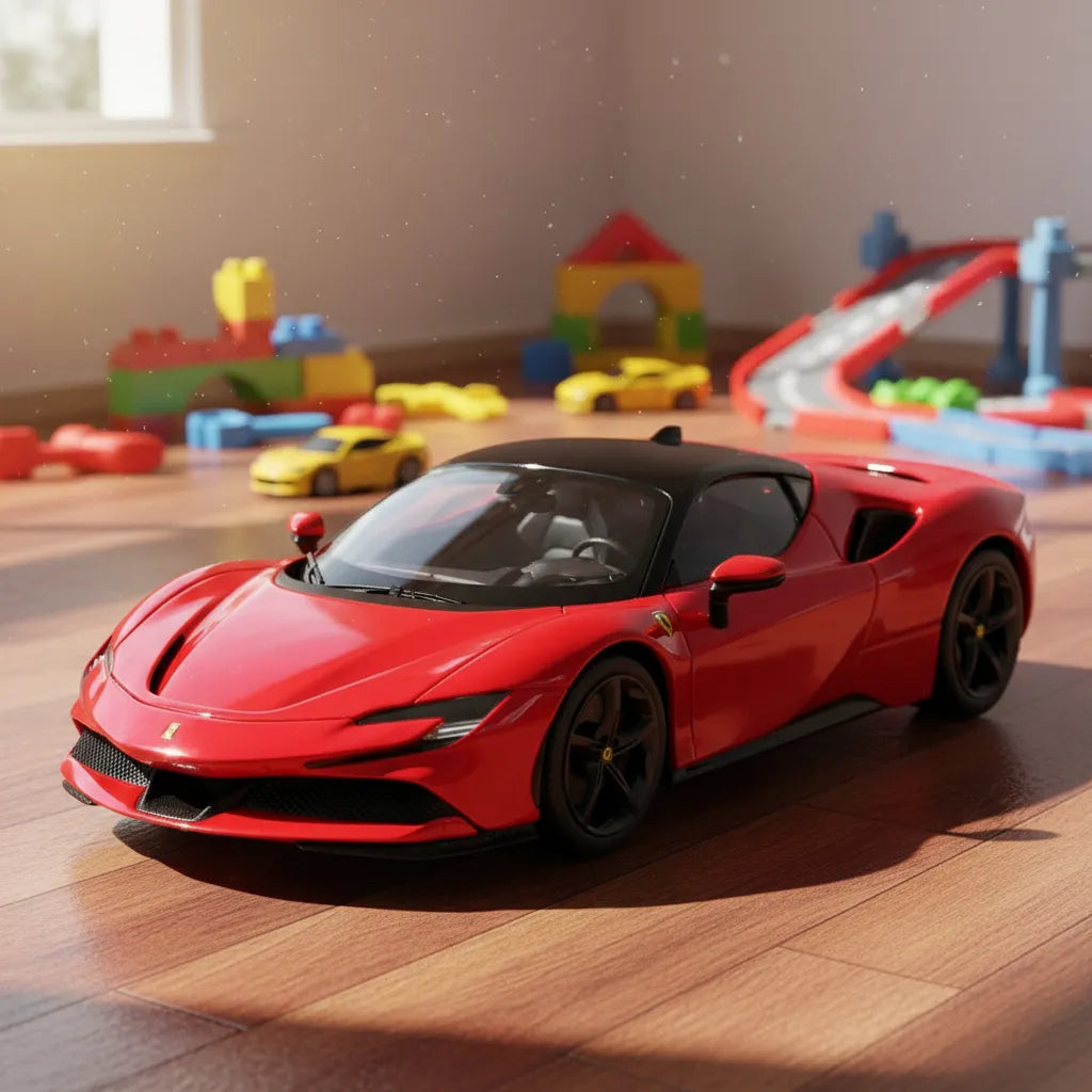 Carro A Escala Ferrari Sf90 Con Luces y Sonido