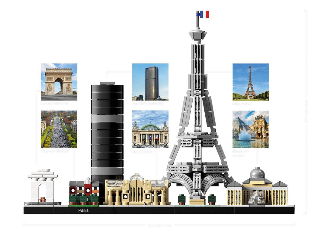 Juego De Construcción Skyline Paris 649 Piezas Para Niños