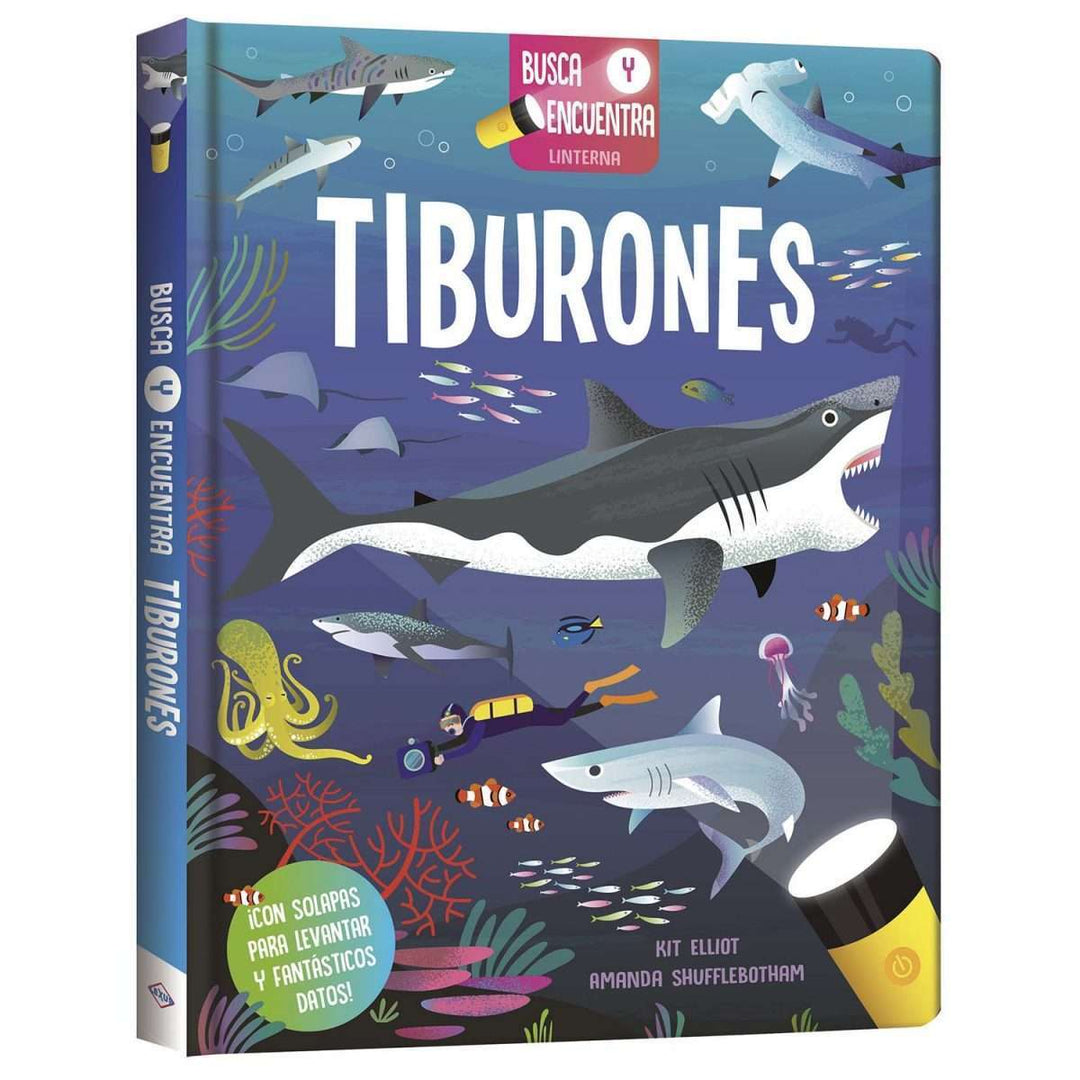 Libro educativo Busca Y Encuentra Tiburones niños