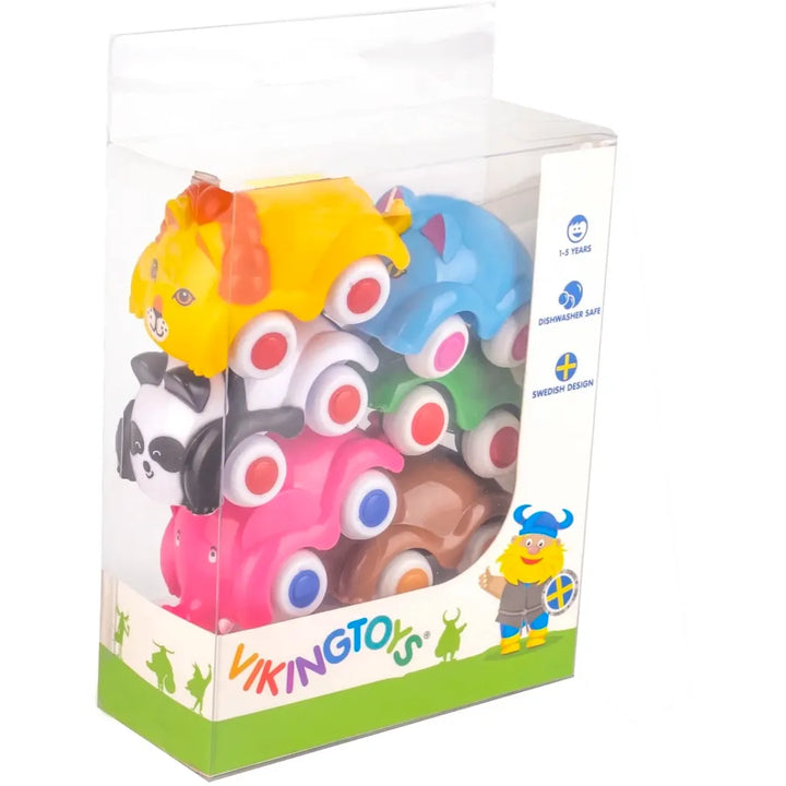 Juguete Set 6 Carros Colores Y Seguros Para Niños