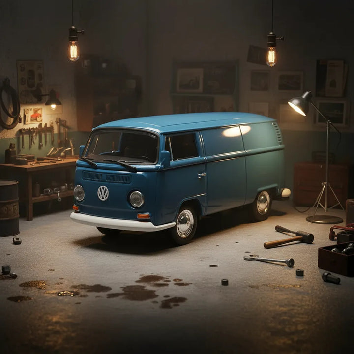Carro A Escala 1:36 Volkswagen Type 2 Panel Van 1971 Azul