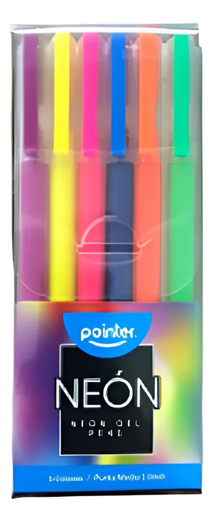 Set 6 Bolígrafos De Gel Neón Para Niños Adultos