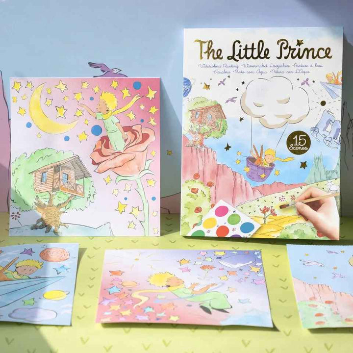 Libro De Acuarela El Principito Con Pincel Niños