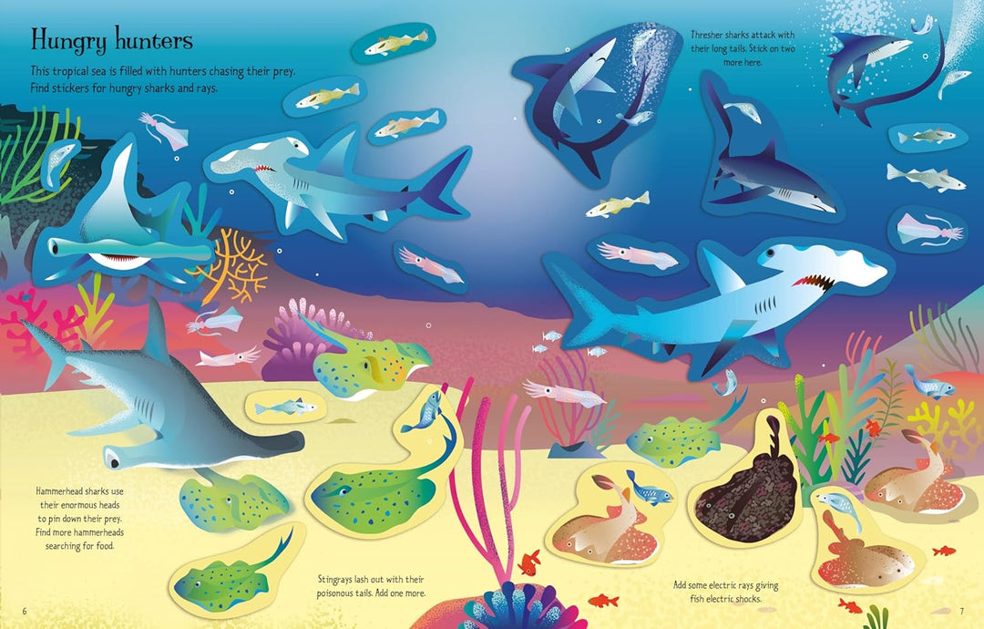 Libro Didáctico Primer Libro Pegatinas Tiburones Para Niños