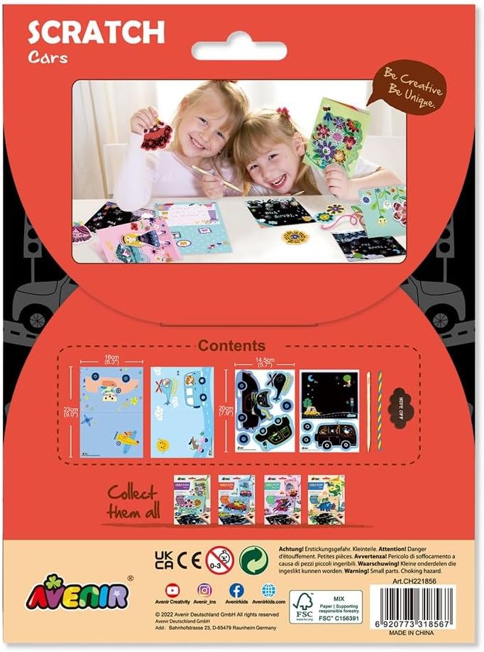 Juego Tarjetas Autos Para Raspar Niños