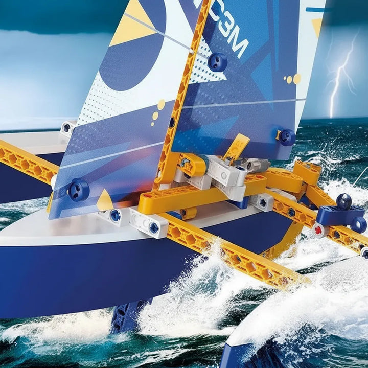 Juego Construcción Tipo Lego 10 Barcos STEM