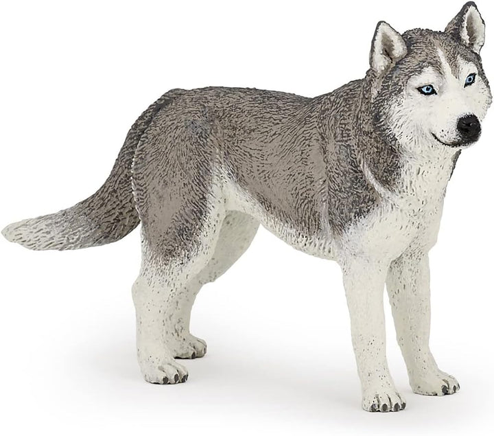Figura Coleccionable Perro Husky Pintada A Mano papo