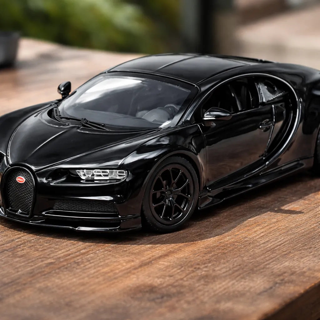 Carro Escala Coleccionable Bugatti Chiron Negro