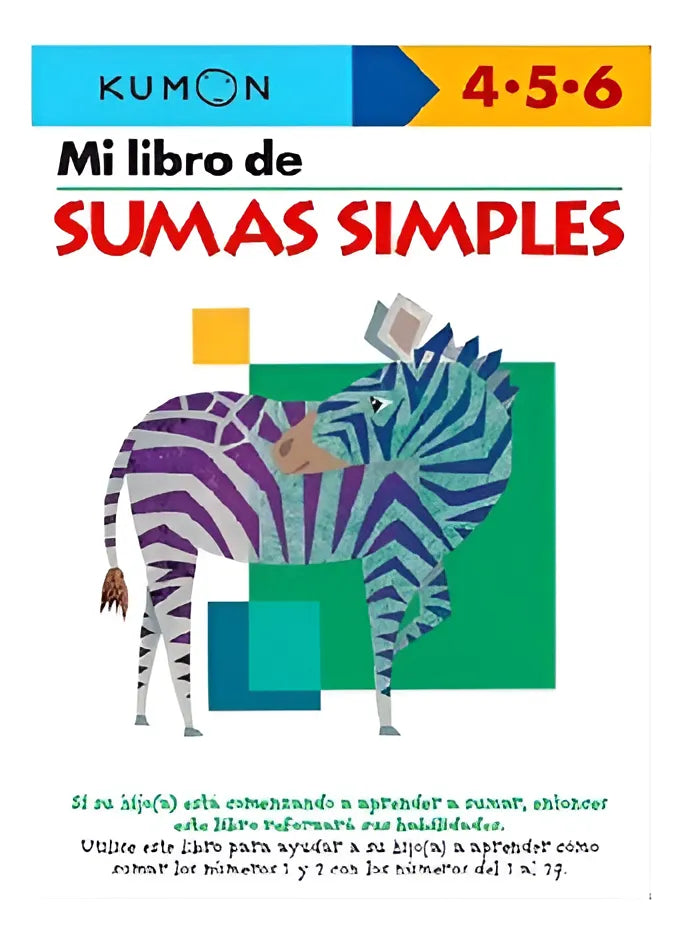 Libro Kumon Mi libro de sumas simples para niños