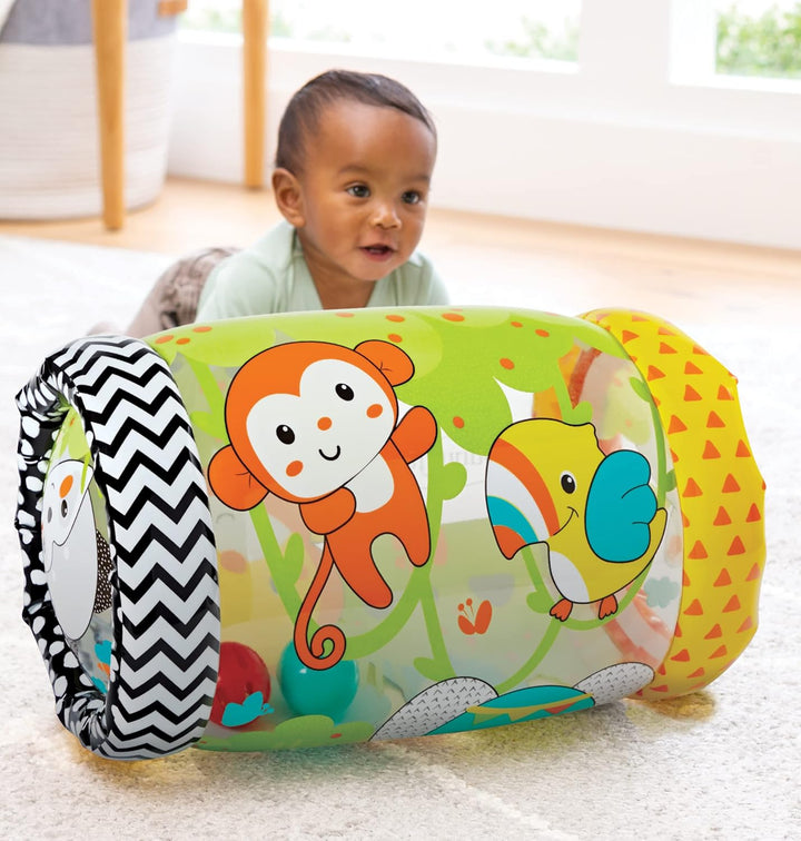 Rodillo Inflable Animales Sonajero Estimulación Bebé
