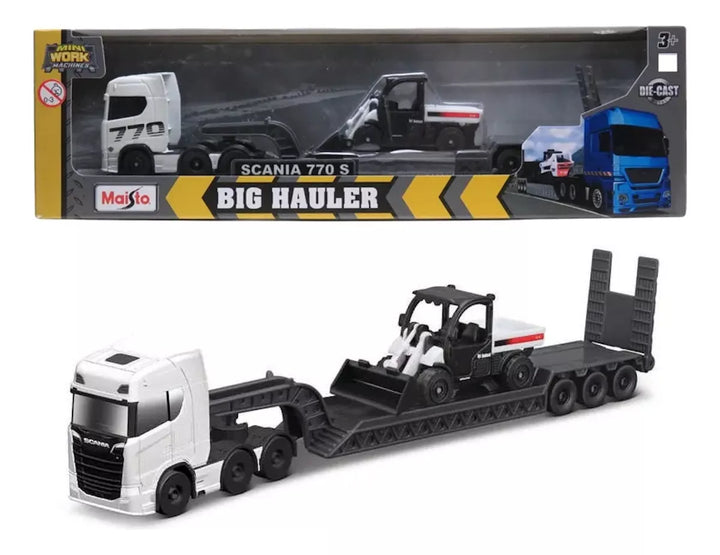 Camión con plataforma excavadora scania 77s