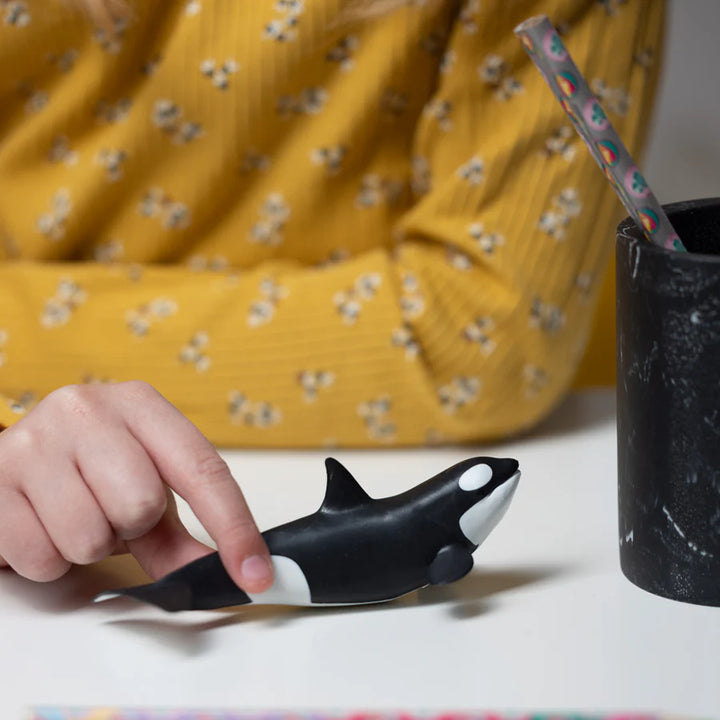 Figura Coleccionable Bebé Orca Papo Pintada A Mano
