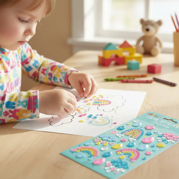 Set De Arte y Manualidades Gemas Para Decorar Arcoiris