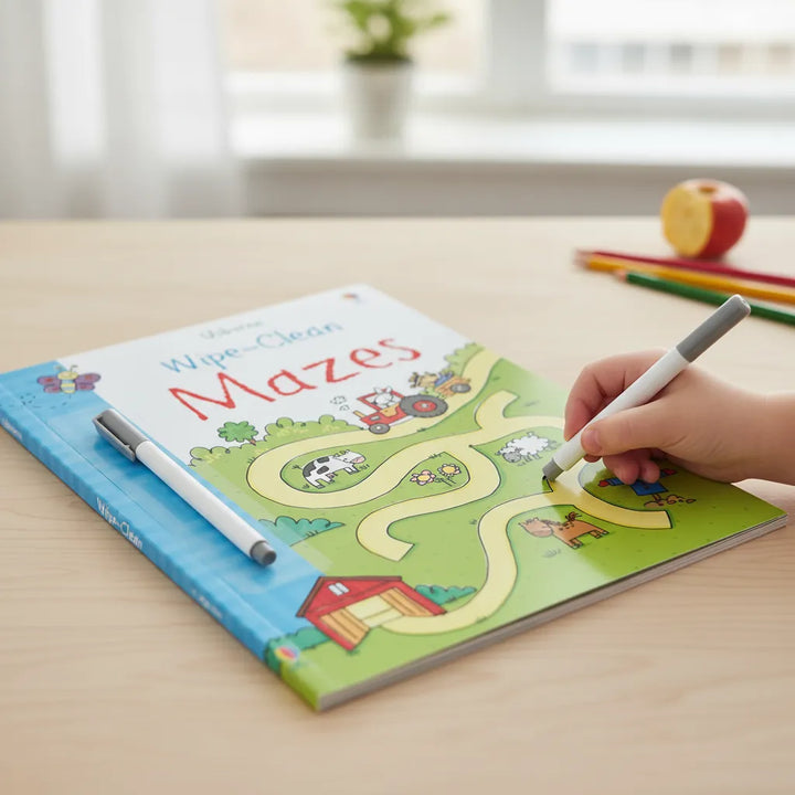 Libro Infantil laberintos Divertido Borrable Niños