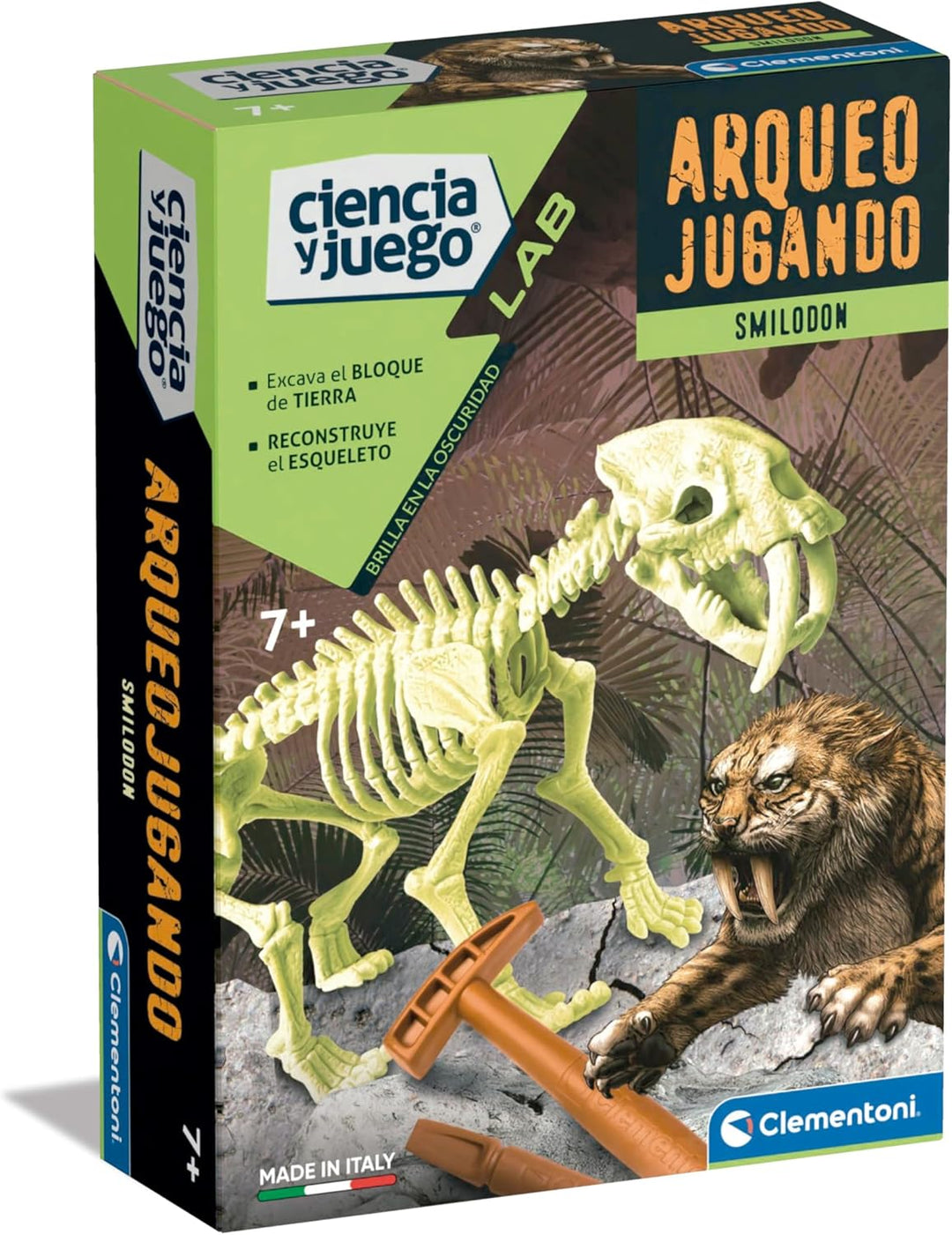 Juego Didáctico Fósiles Smilodon Para Niños
