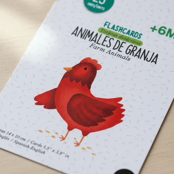 Flahscards Animales De La Granja Cartas Didácticas