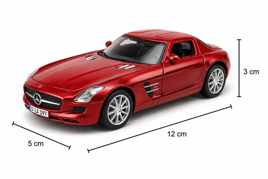 Carro Coleccionable A Escala 1/36 Mercedes Benz Sls Amg Rojo