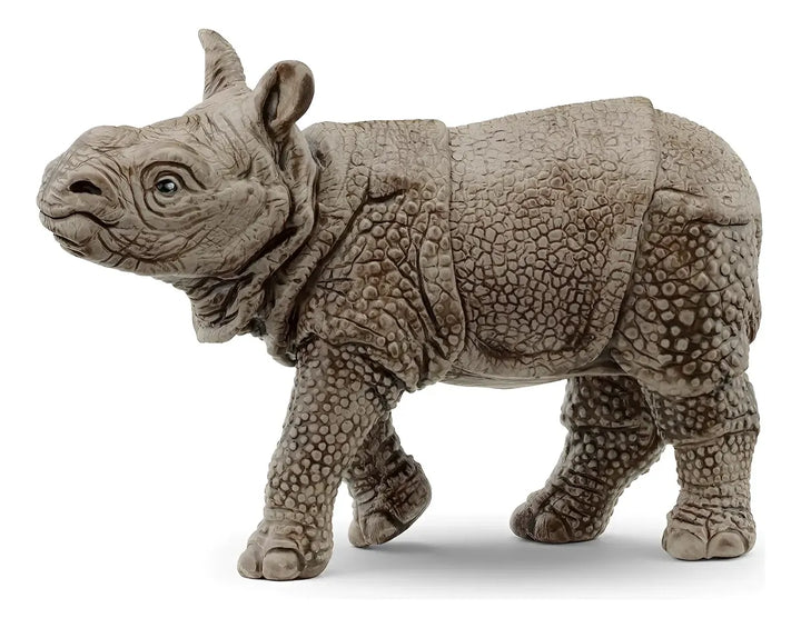 Figura Animales Cría Rinoceronte Pintado A Mano