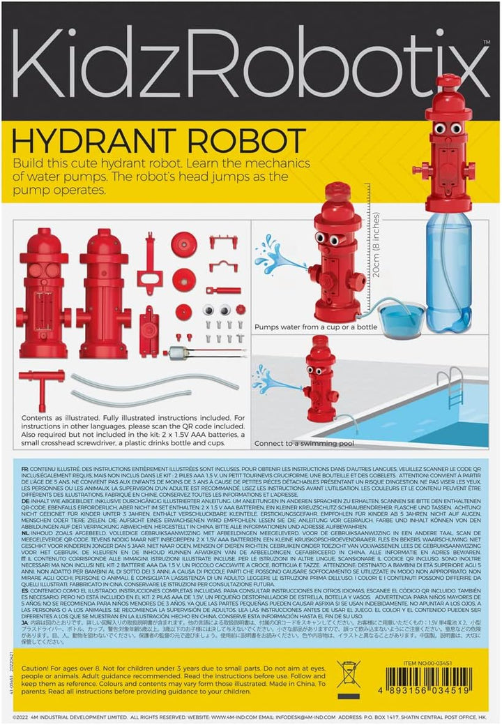 Juego Experimento Educativo Robot De Hidrante Niños