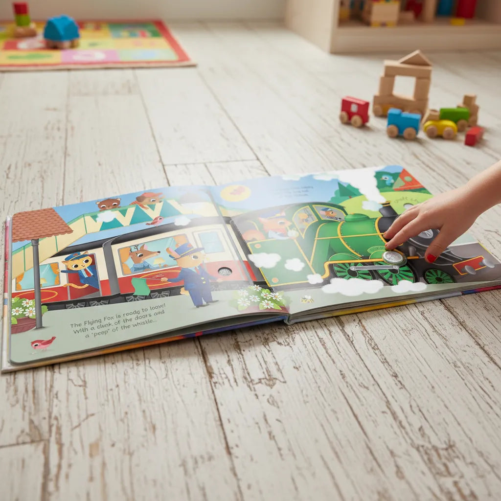 Libro Didáctico Con Sonidos Trenes Para Niños