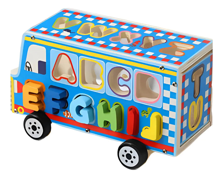 Bus Multifuncional Para Encajar En Madera Para Niños