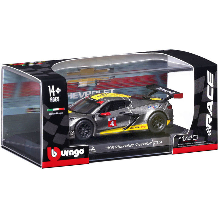 Carro Escala Bburago 1:43 Race 2020 Chevrolet Corvette C8r